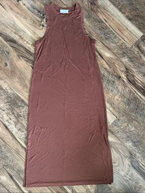 Sleeveless Midi Dress in Brick - Carly Jean Los Angeles